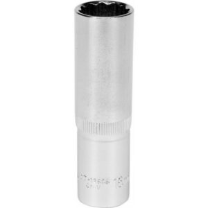 Bi-hex Deep Socket – 12 Point – Chrome Vanadium – 1/2″ Connector – 76mm Length – 16mm – YT-12938