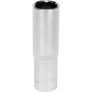 Bi-hex Deep Socket – 12 Point – Chrome Vanadium – 1/2″ Connector – 76mm Length – 17mm – YT-12939