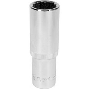 Bi-hex Deep Socket – 12 Point – Chrome Vanadium – 1/2″ Connector – 76mm Length – 18mm – YT-12940