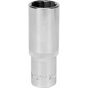 Bi-hex Deep Socket – 12 Point – Chrome Vanadium – 1/2″ Connector – 76mm Length – 20mm – YT-12942