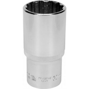 Bi-hex Deep Socket – 12 Point – Chrome Vanadium – 1/2″ Connector – 76mm Length – 30mm – YT-12948