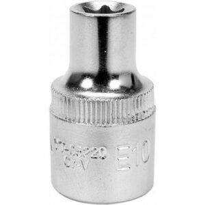 Torx Socket – Female – Chrome Vanadium – 1/2″ Connector – E10 – YT-05220