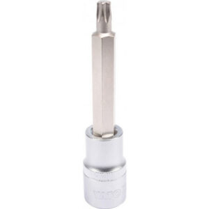 Torx Bit Socket – Male – Chrome Vanadium – 1/2″ Connector – Long – T40 x 100mm – YT-04324