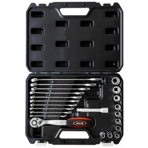 Tool Set – Sockets and Spanners – Chrome Vanadium – 22 Piece – YT-38971