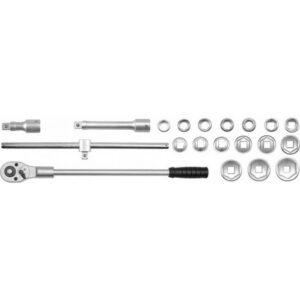 Socket Set – AS-Drive 6 Point – Chrome Vanadium – 3/4″ Connector – 21 Piece – YT-1335