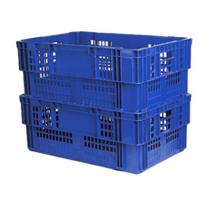Nesting Meat Agri Crate – Plastic Box – Semi-vented Base and Vented Sides – 60 x 40 x 24 cm – Virgin Material – HACCP – PI-720B-virgin