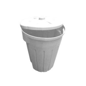 Refuse Bin with Lid – Plastic – 85L – White – LB076W