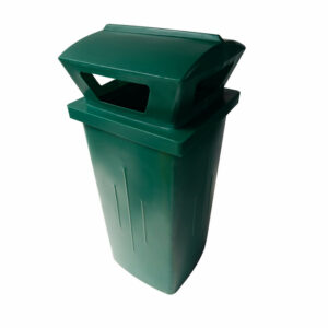 Litter Bin with Lid – Pavement – Plastic – 89L – 39 x 34 x 67 cm – LB032A