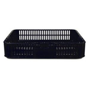 Slim Crate – Open Top – Live Bird – Vented – Plastic Crate – 74 x 53 x 15.5 cm – Recycled Material – Black – PI-LB10_slim-black