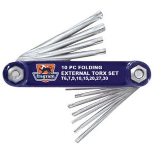 Torx Key Set – Folding – External – 10 Piece – TOOS1990