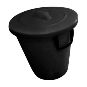 Refuse Bin with Lid – Plastic – 85L – Black – LB076B