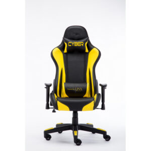 Gaming Chair – High Back – Cyber – Racing – 132 x 58 x 67 cm – Black And Yellow – RGC-9091
