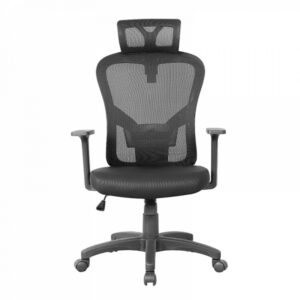 Office Chair – High Back – Harrison – 121 x 58 x 66 cm – Mesh – Black – QY-8140-5HB-Black