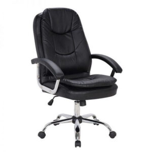 Office Chair – Mid-Back – Zodiac – 114 x 67 x 66.5 cm – Faux Leather – Black – BS-2085
