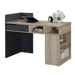 Office Desk – Ohio – 90 x 60 x 120 cm – Sanremo Oak and Dark Grey – CST 1100
