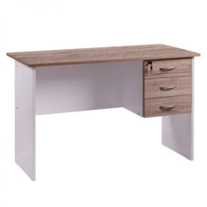 Office Desk – Three Drawers – Solitude – 75 x 60 x 120 cm – Sanremo Oak and White – TF 1260
