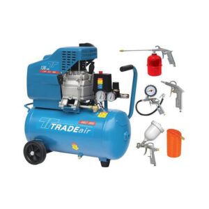 Compressor with Air Tool Kit – Belt Drive – Lubricated – 24L – 1.1kW – 1.5HP – 5 Piece – MCFRC108