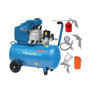 Compressor with Air Tool Kit – Lubricated – 50L – 1.5kW – 2.0HP – 5 Piece – MCFRC109
