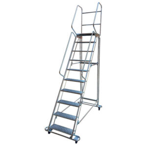 Mobile Safety Step Ladder – Mounty Rollstep – 10 Step – 3.365m High – MLH10