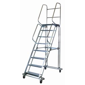 Mobile Safety Step Ladder – Mounty Rollstep – 8 Step – 2.860m High – MLH08