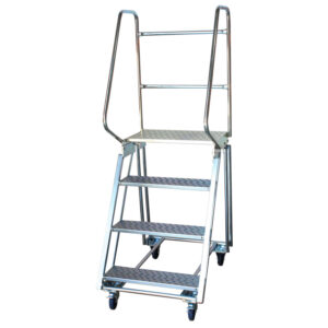 Mobile Safety Step Ladder – Mounty Rollstep – 4 Step – 1.835m High – MLH04