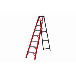 All Fibreglass Single Sided Ladder – Industrial A-Frame – 8 Steps – 2.4m – FGS8-ALL