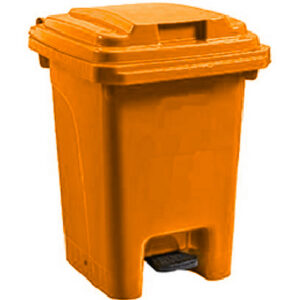 Pedal Bin – Foot Operated – 60L – Plastic – Orange – 0250