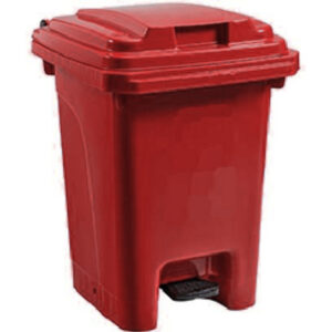 Pedal Bin – Foot Operated – 60L – Plastic – Red – 0249