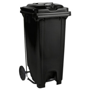Wheelie Bin – Foot Operated Pedal Bin – 240L – Plastic – Black – 0228