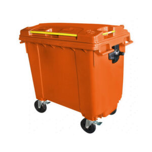 Bulk Wheelie Bin – 660L – 4 Wheel – Plastic – Orange – 0196