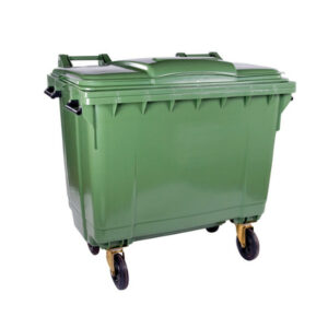 Bulk Wheelie Bin – 1100L – 4 Wheel – Plastic – Green – 0091