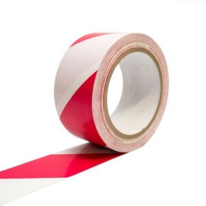 Floor Tape – COBAtape Vinyl Marking – 33 m x 5 cm – White and Red – TP130302