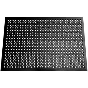 Rubber Mat – Rampmat Anti-Fatigue Drainage – 150 x 90 x 1 cm – Black – RP010001