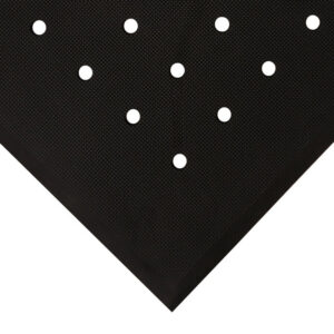 Workplace Mat – Hygimat with Holes Hygienic Anti-Fatigue Mat – 90 x 60 x 1.7cm – Black – HYG010001