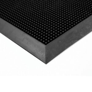 Rubber Doormat – Fingertip Dirt Scraping Entrance Mat – 150 x 90 x 1.1 cm – Black – FT010006