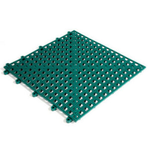 Floor Tile – Flexi-Deck Interlinking Anti-Slip Drainage PVC Mat – 30 x 30 x 1.3 cm – Green – Pack of 9 – FD040001