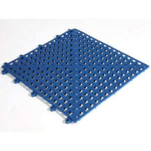 Floor Tile – Flexi-Deck Interlinking Anti-Slip Drainage PVC Mat – 30 x 30 x 1.3 cm – Blue – Pack of 9 – FD020001