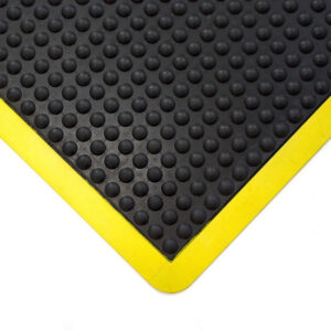 Rubber Mat – Bubblemat Anti-Fatigue – 120 x 90 x 1.4 cm – Black and Yellow – BF010702