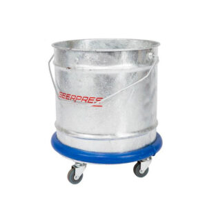 Galvanised Bucket on Wheels – Geerpres – Econo – Castors – 28L – JAMS-1015