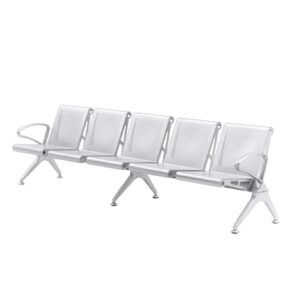 Airport Bench – Indoor Waiting Room Seat – Mild Steel – Heavy Duty – Five Seater – Flat Pack – 302 x 67 x 82 cm – PD05