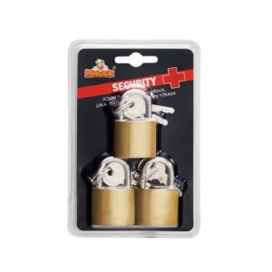 Brass Padlock – 3/KA – Iron – 32mm – Pack of 3 – 97031280