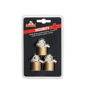 Brass Padlock – 3/KA – Iron – 20mm – Pack of 3 – 97031273