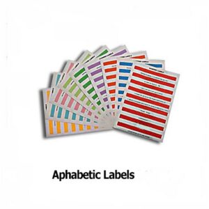 Alphabetic Labels – 27 Labels Per Sheet – Colour Options – Pack of 10 – LABA