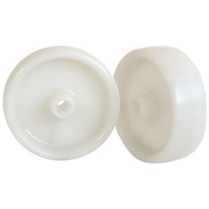 Castor Replacement Wheel – Nylon – White – 50mm ⌀ – Pack of 2 – N50