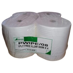 Hand Towel – 1 Ply Laminated Free Flow Paper – 400m – Pack of 4 – PP_08