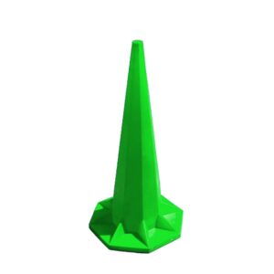 Safety Cone – Hard Plastic – Traffic Safety Barrier Cone – Jumbo – 1.8m – Lime – SXS047L