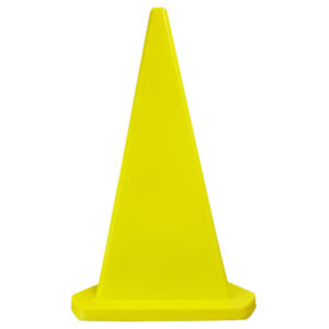 Safety Cone – Triangular – Hard Plastic – Parking Bollard – 100cm – Yellow – MBOL1MY