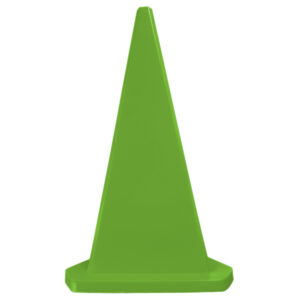 Safety Cone – Triangular – Hard Plastic – Parking Bollard – 100cm – Lime – MBOL1ML