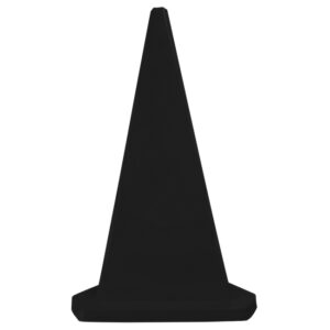Safety Cone – Triangular – Hard Plastic – Parking Bollard – 100cm – Black – MBOL1MBL