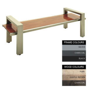 Modern Bench – Steel and Wood – Adj. Feet – 45x240x49cm – Colour Options – MD4661PC